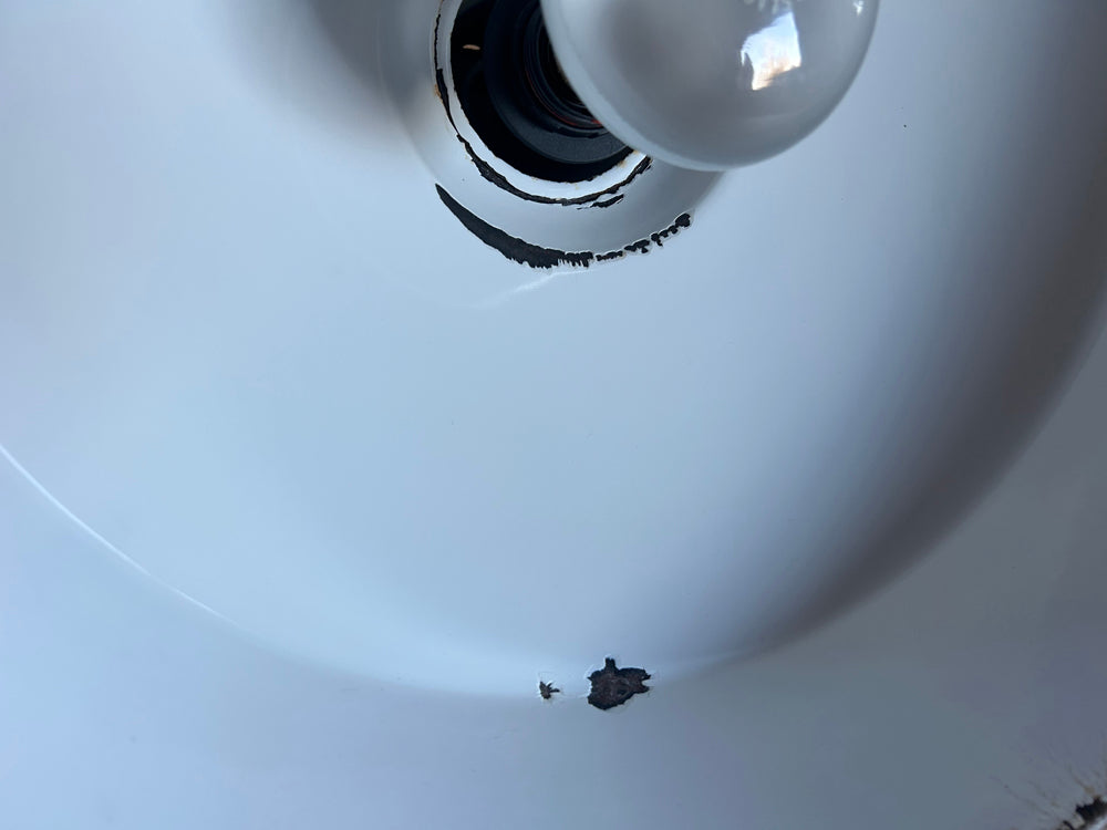 Lampe d'atelier émaillée 1950