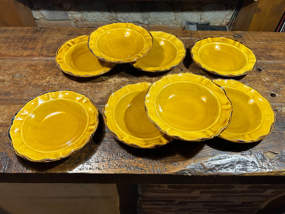 Lot de 8 assiettes creuses Faïences Haute Provence ADP Réf 4163