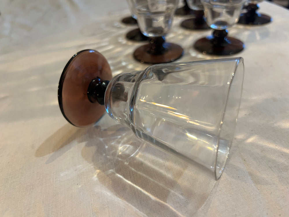 Lot de 9 verres à vin et carafe ART DECO - Réf 4591