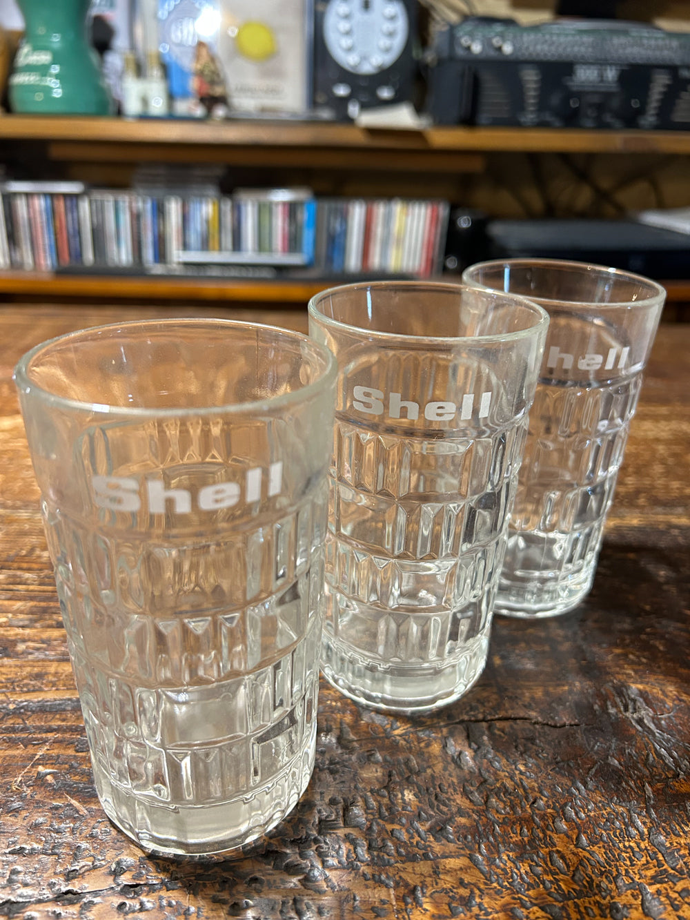 Lot de verres publicitaire SHELL 1970 Réf 4162