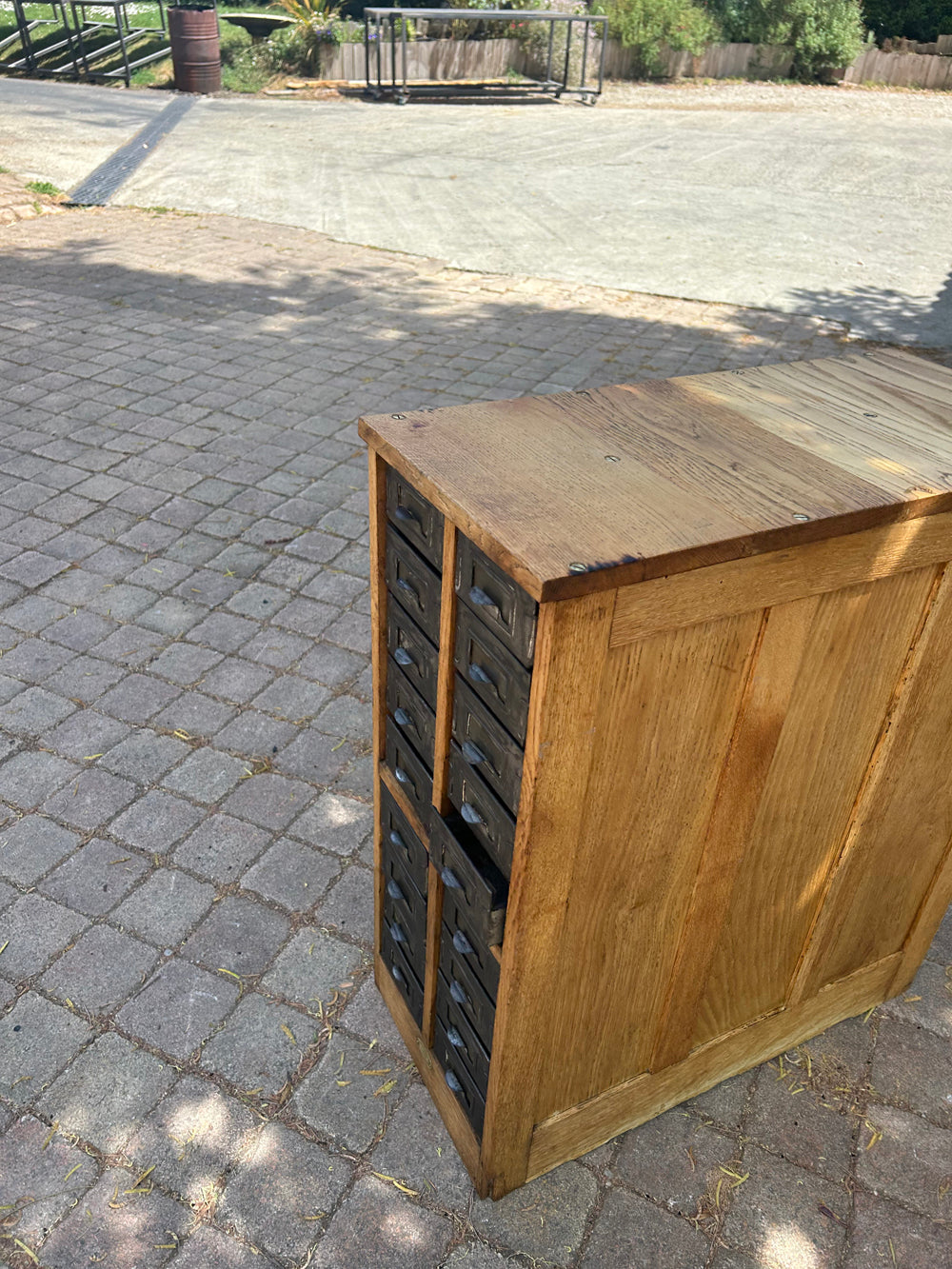 Meuble d'Imprimerie Chêne 1950 L'Imprimadresse Paris