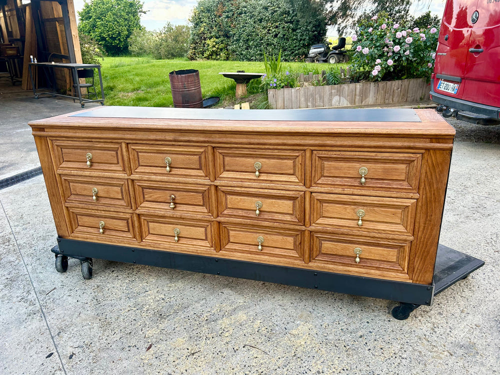 Meuble de mercerie 12 tiroirs 1940/50 Réf 4474