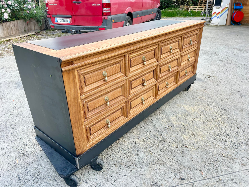 Meuble de mercerie 12 tiroirs 1940/50 Réf 4474