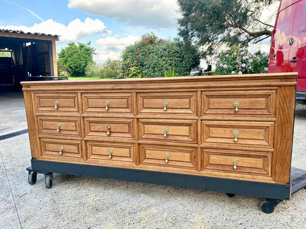 Meuble de mercerie 12 tiroirs 1940/50 Réf 4474