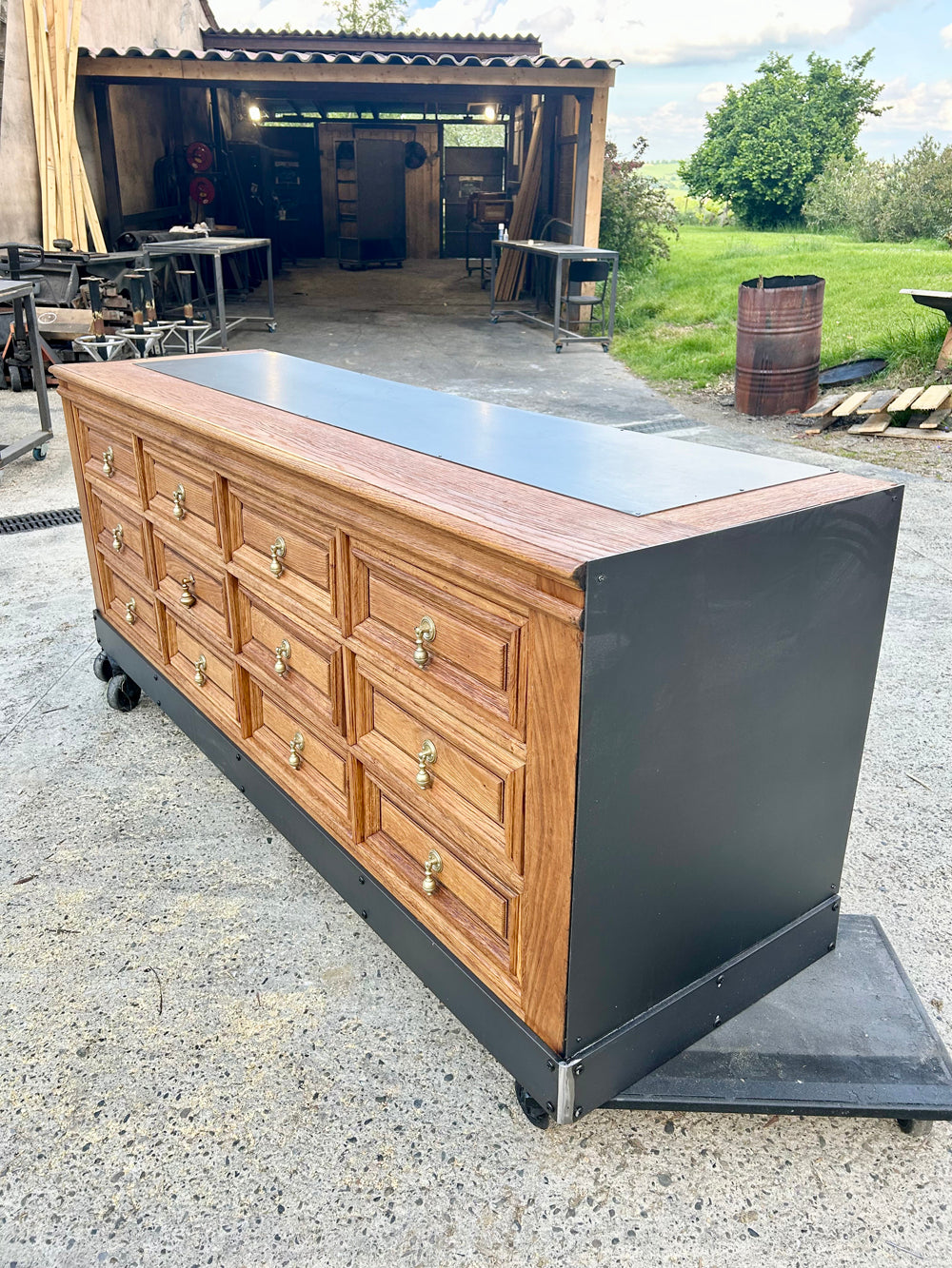 Meuble de mercerie 12 tiroirs 1940/50 Réf 4474