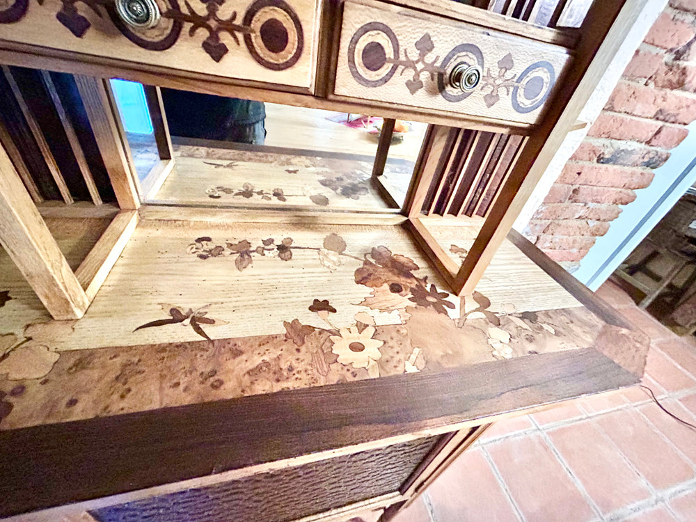 Meuble d'entrée marqueté Art Nouveau 1900 - Réf 4583