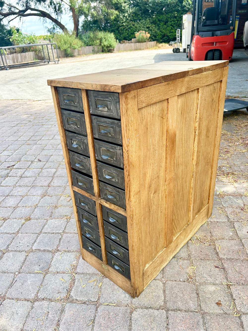 Meuble d'Imprimerie Chêne 1950 L'Imprimadresse Paris