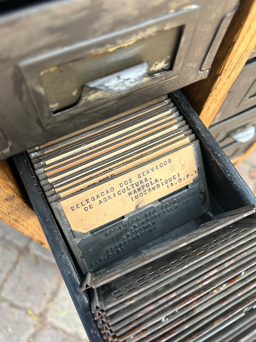 Meuble d'Imprimerie Chêne 1950 L'Imprimadresse Paris