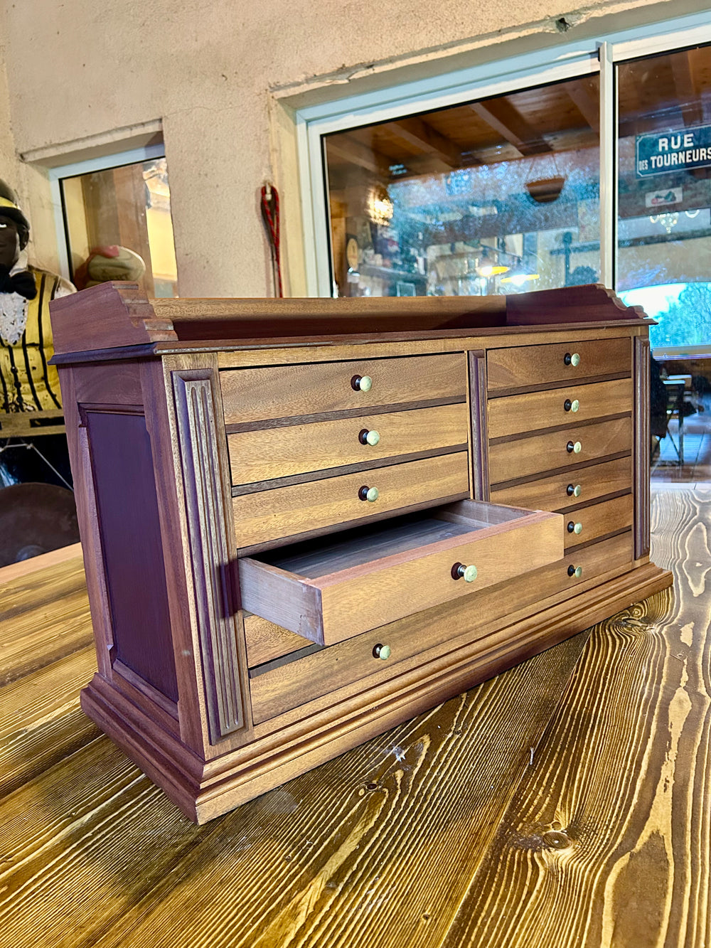 Meuble de bijoutier 11 tiroirs 1940/50 Réf 4214