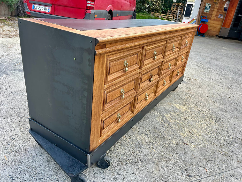 Meuble de mercerie 12 tiroirs 1940/50 Réf 4474