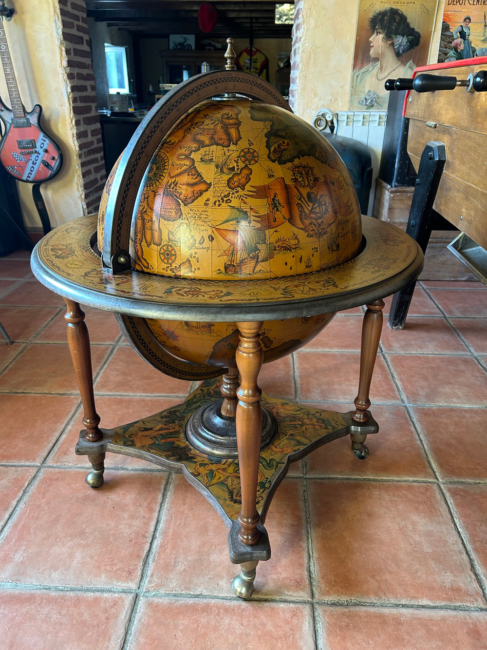 Mini bar globe terrestre vintage Réf 4554