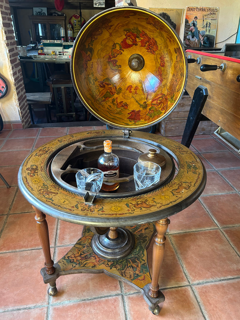 Mini bar globe terrestre vintage Réf 4554