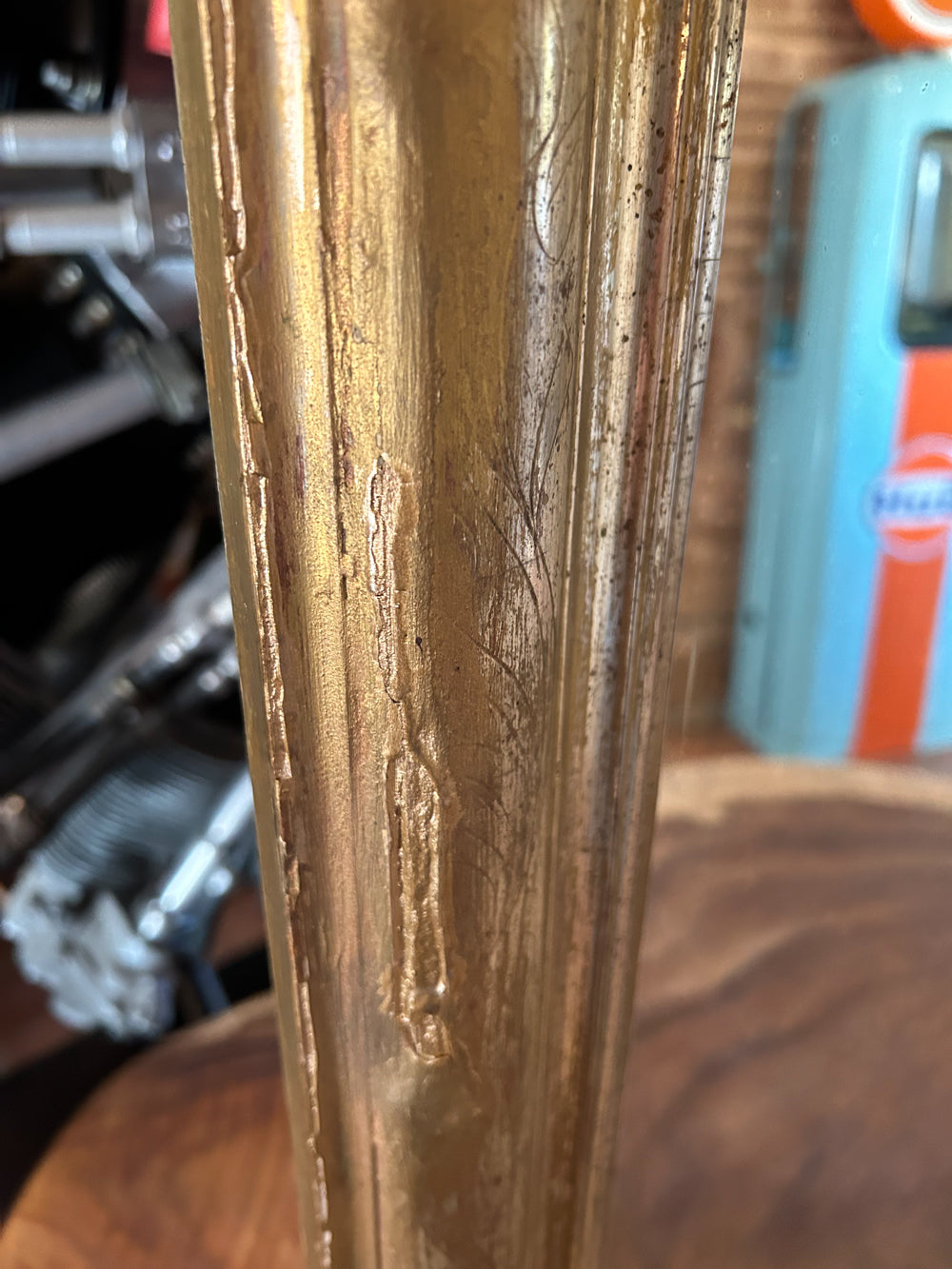 Miroir Louis Philippe bois et stuc dorè Réf 4183