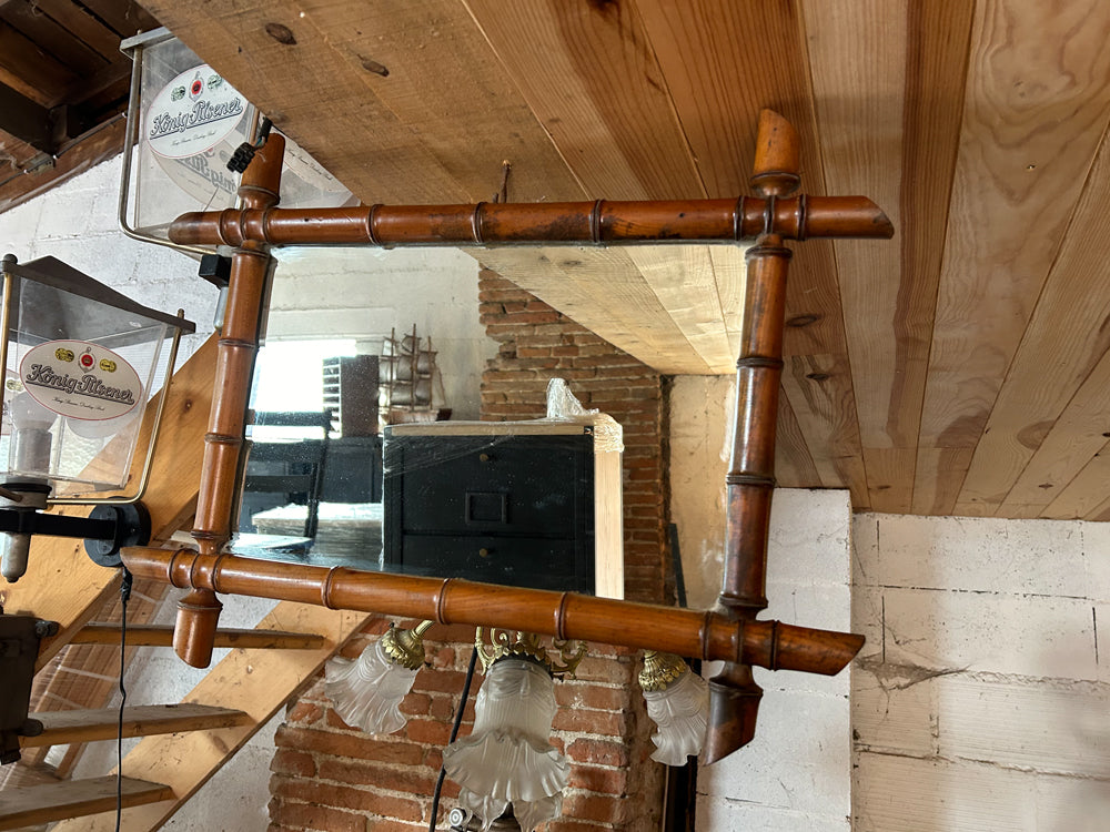 Miroir ancien 1900 façon bambou Réf 4187