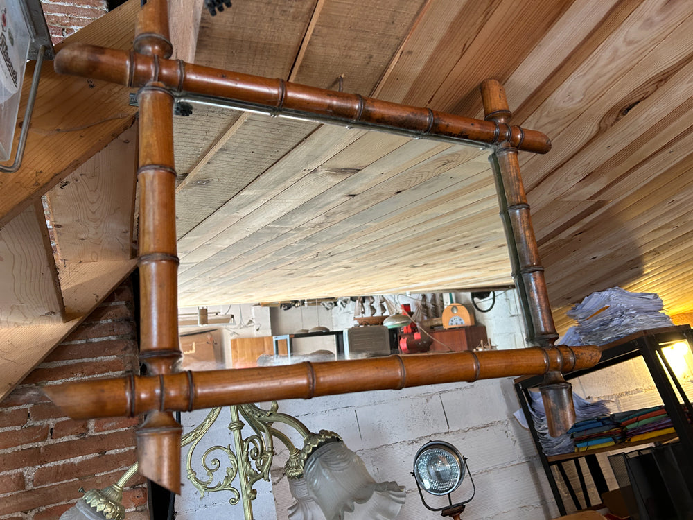 Miroir ancien 1900 façon bambou Réf 4187
