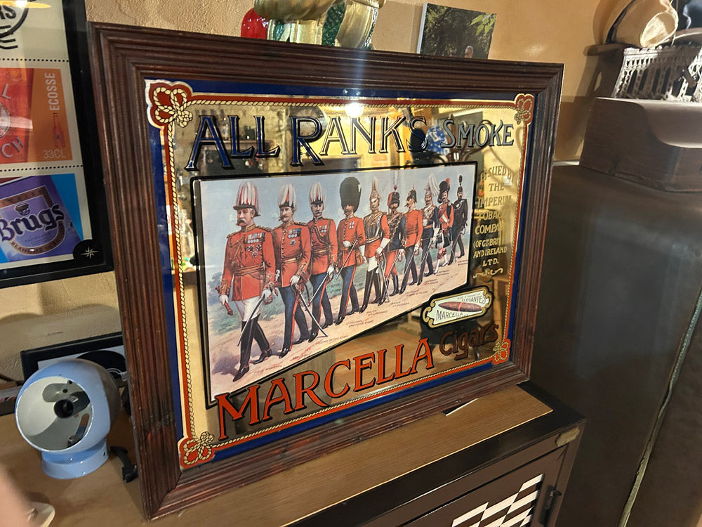 Miroir publicitaire Anglais " Marcella Cigars"