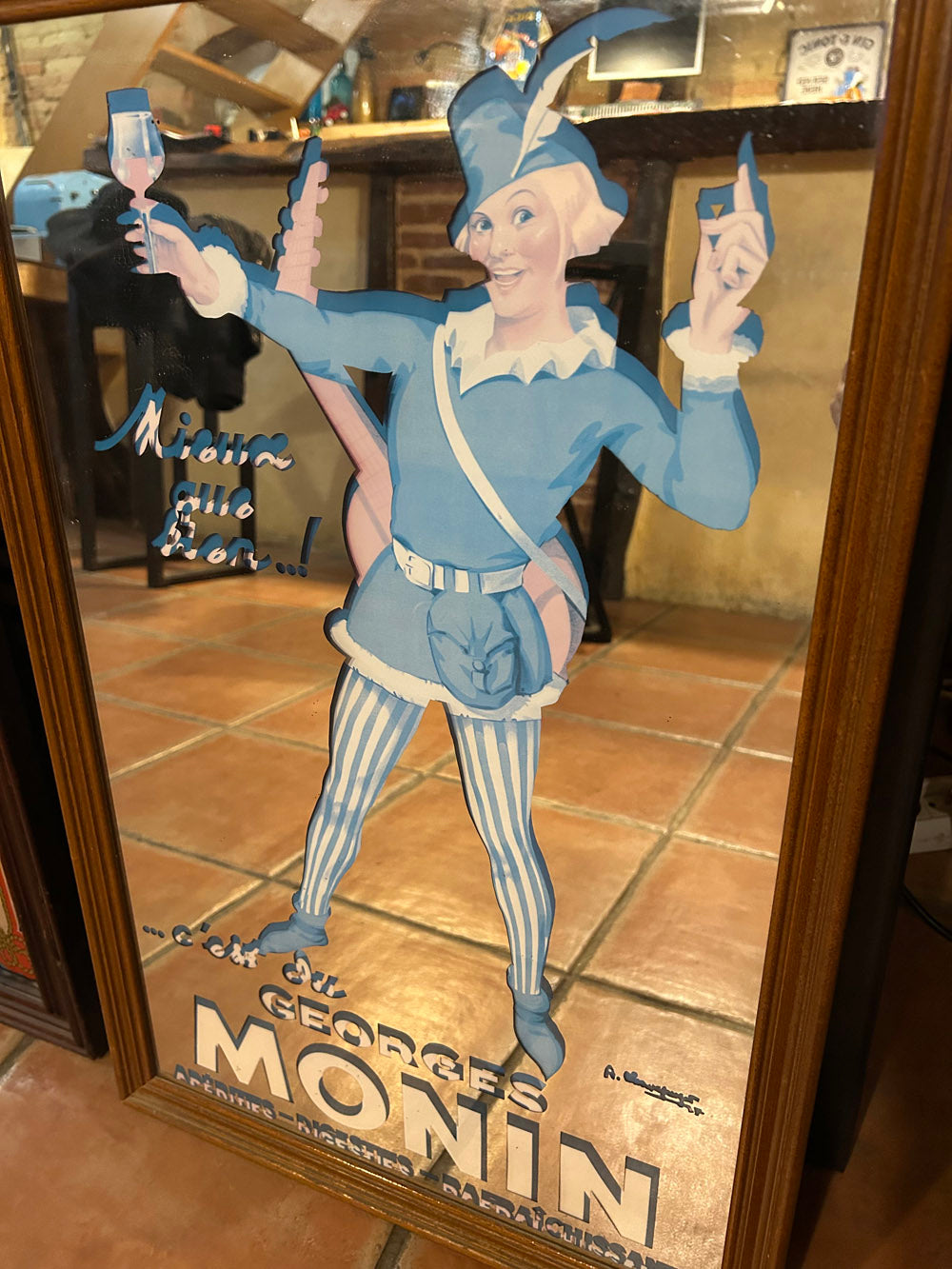 Miroir publicitaire de Bar " Georges Monin "