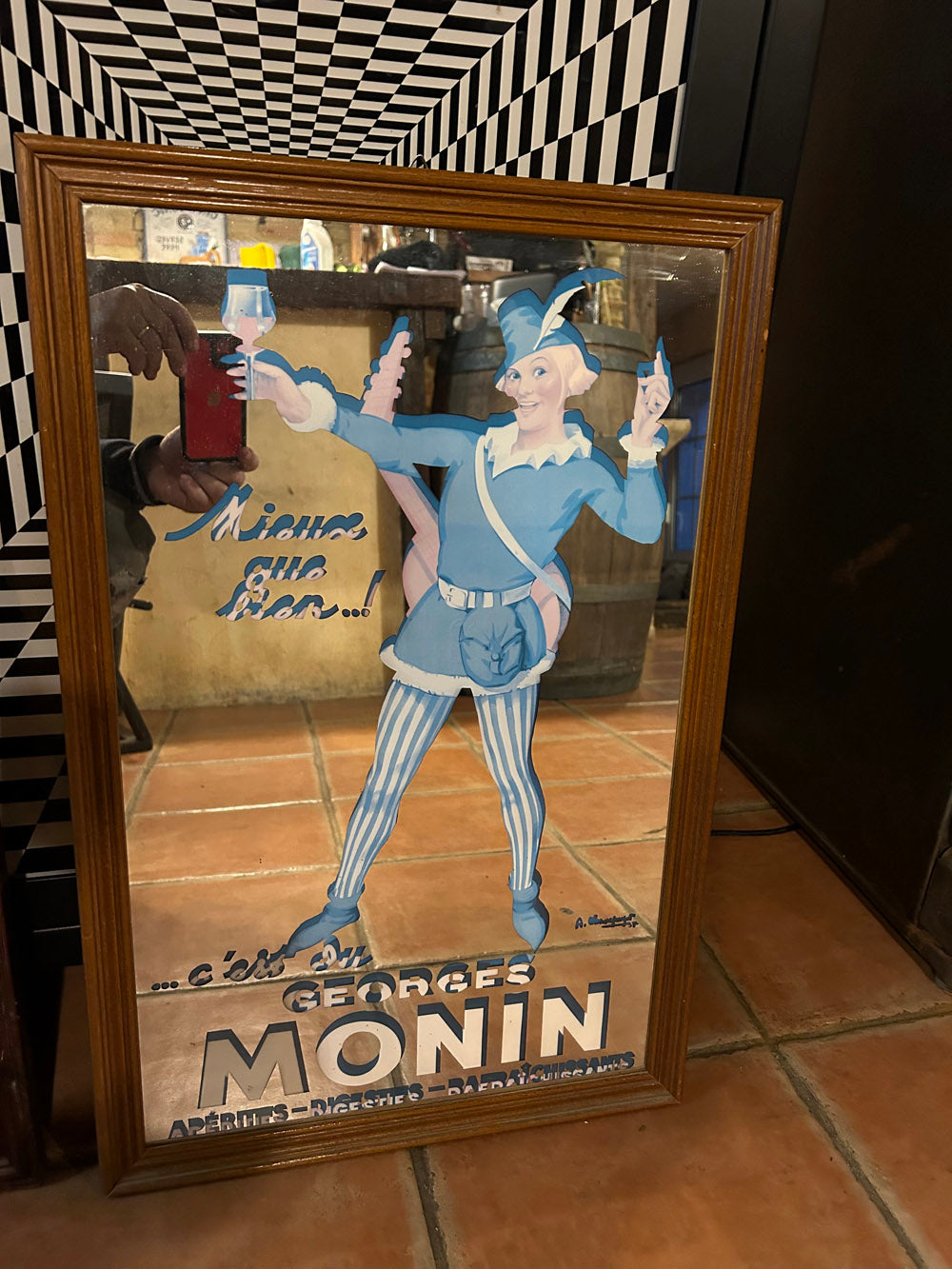 Miroir publicitaire de Bar " Georges Monin "