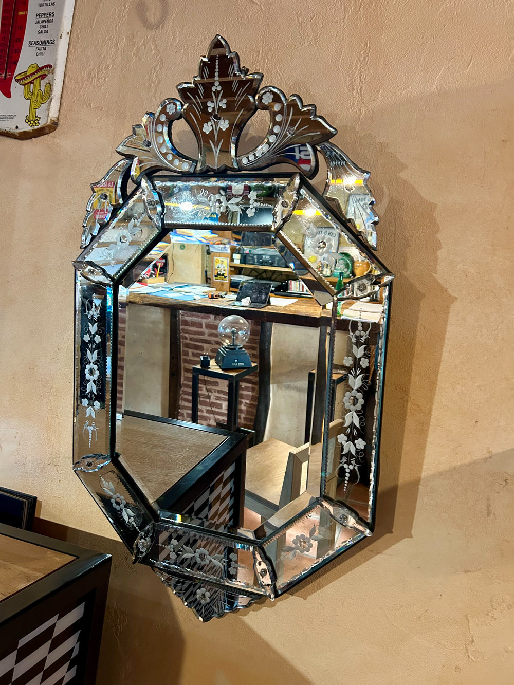 Miroir Vénitien des années 40/50 Réf 4212