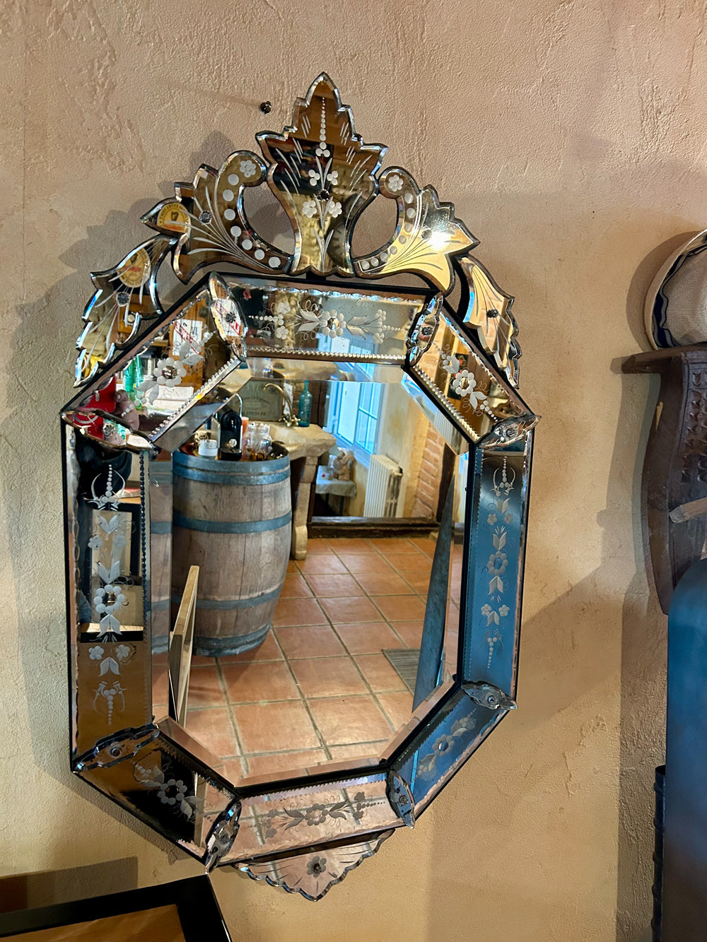 Miroir Vénitien des années 40/50 Réf 4212