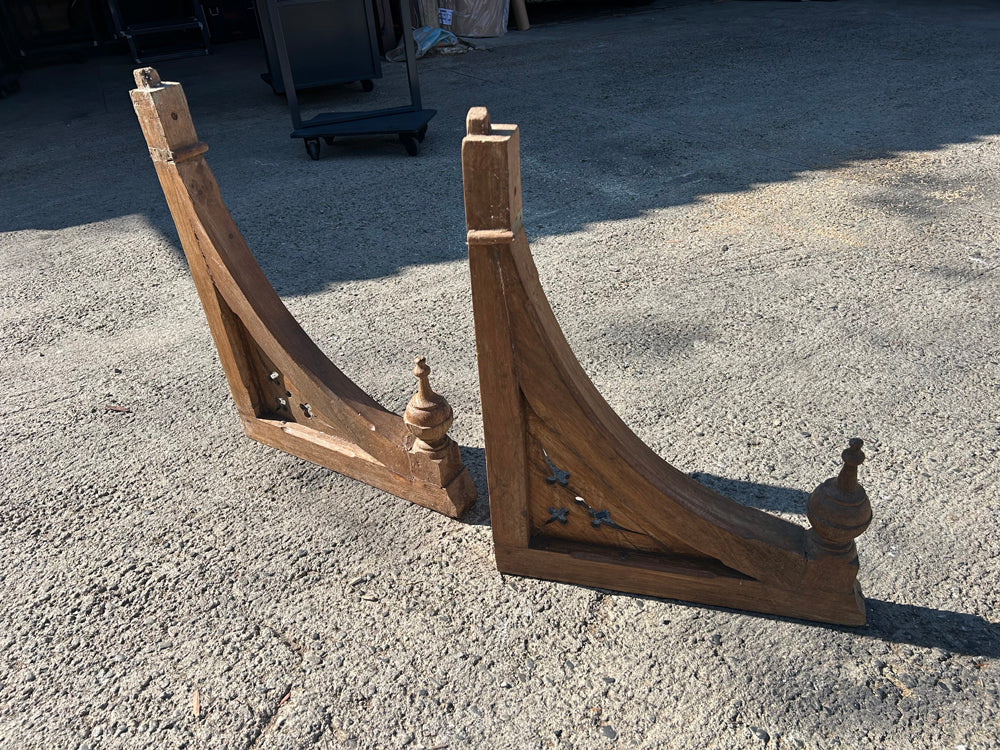 Paire d'équerre/corbeau en Teck- Réf 4585