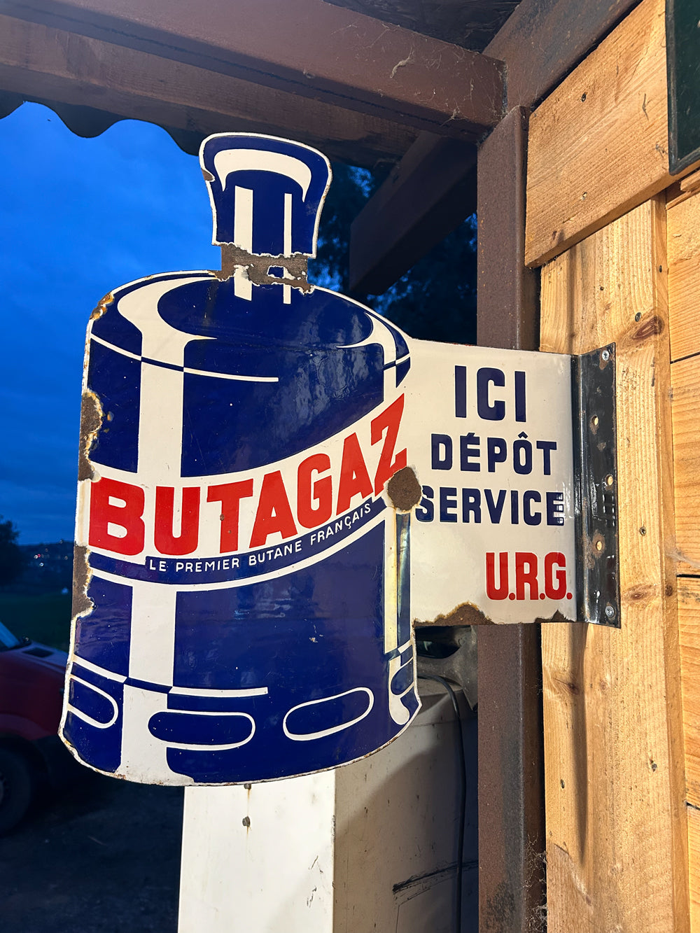 Plaque émaillée Butagaz double face réf 4364