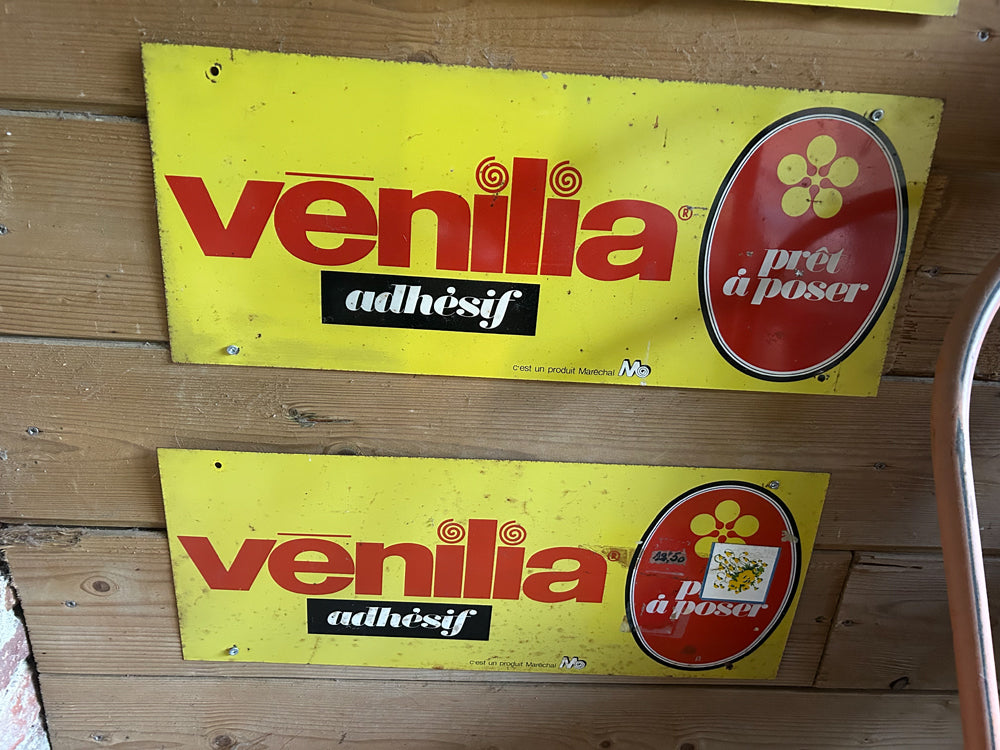 Plaque publicitaire "Venilia" en métal 1970 Réf 4466
