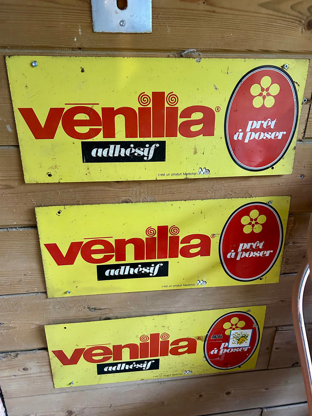 Plaque publicitaire "Venilia" en métal 1970 Réf 4466