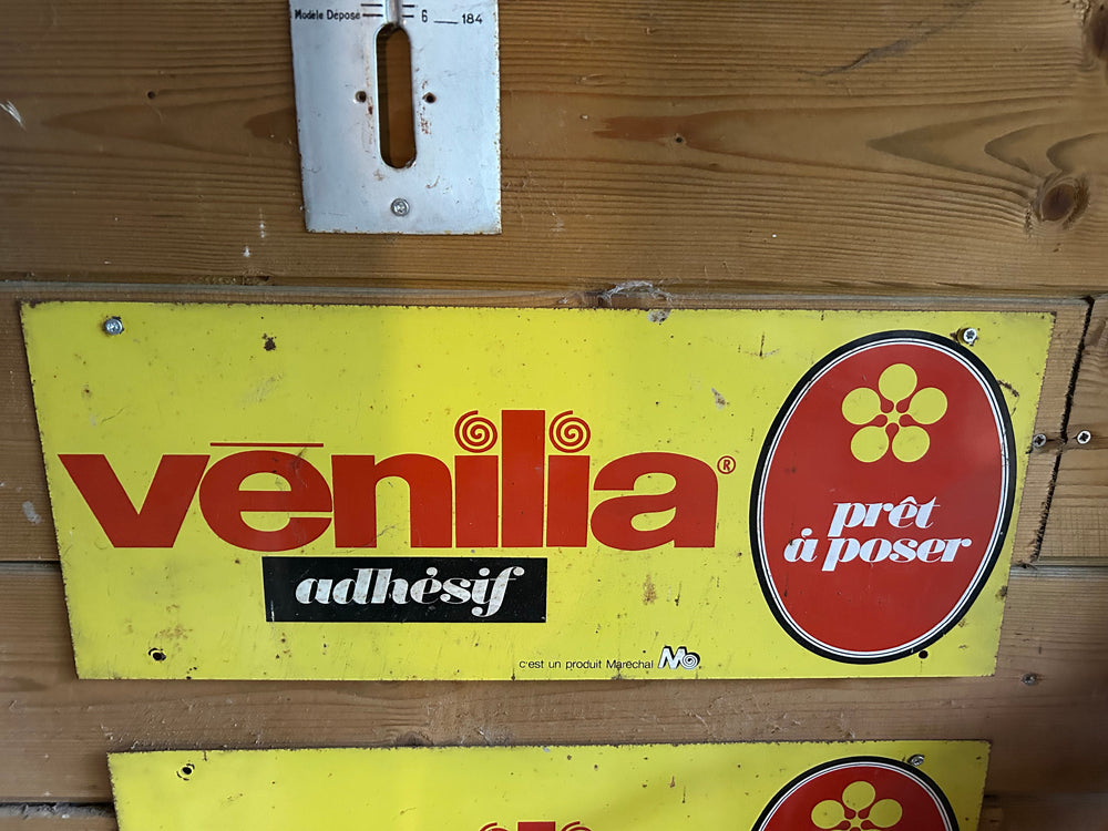 Plaque publicitaire "Venilia" en métal 1970 Réf 4466