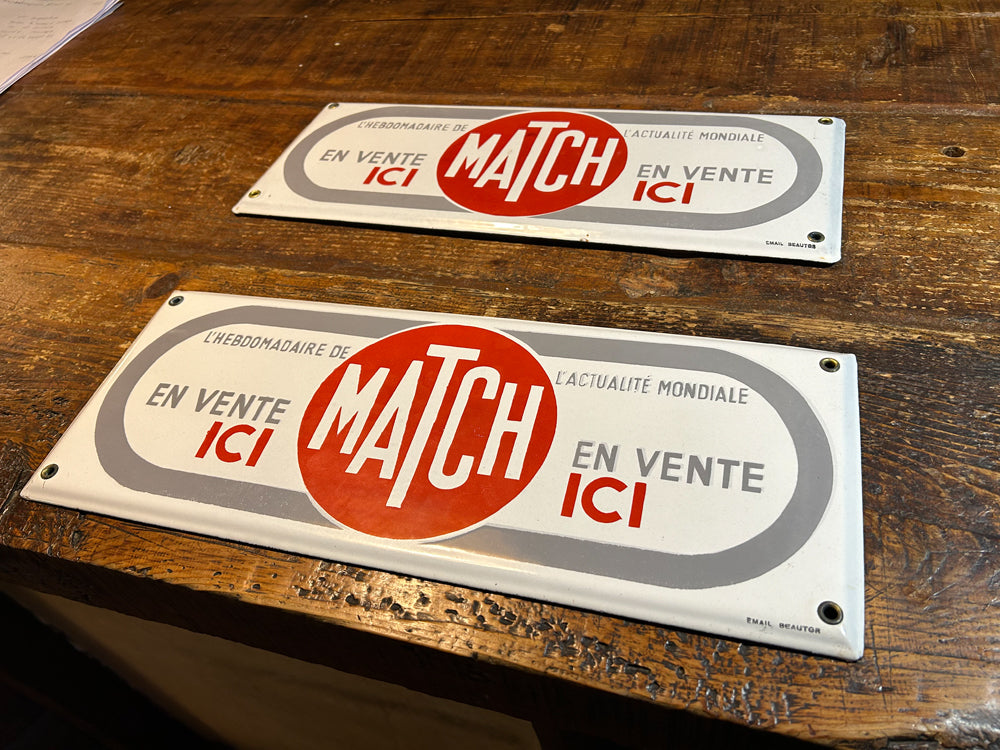 Plaque émaillée PARIS MATCH Réf 4201