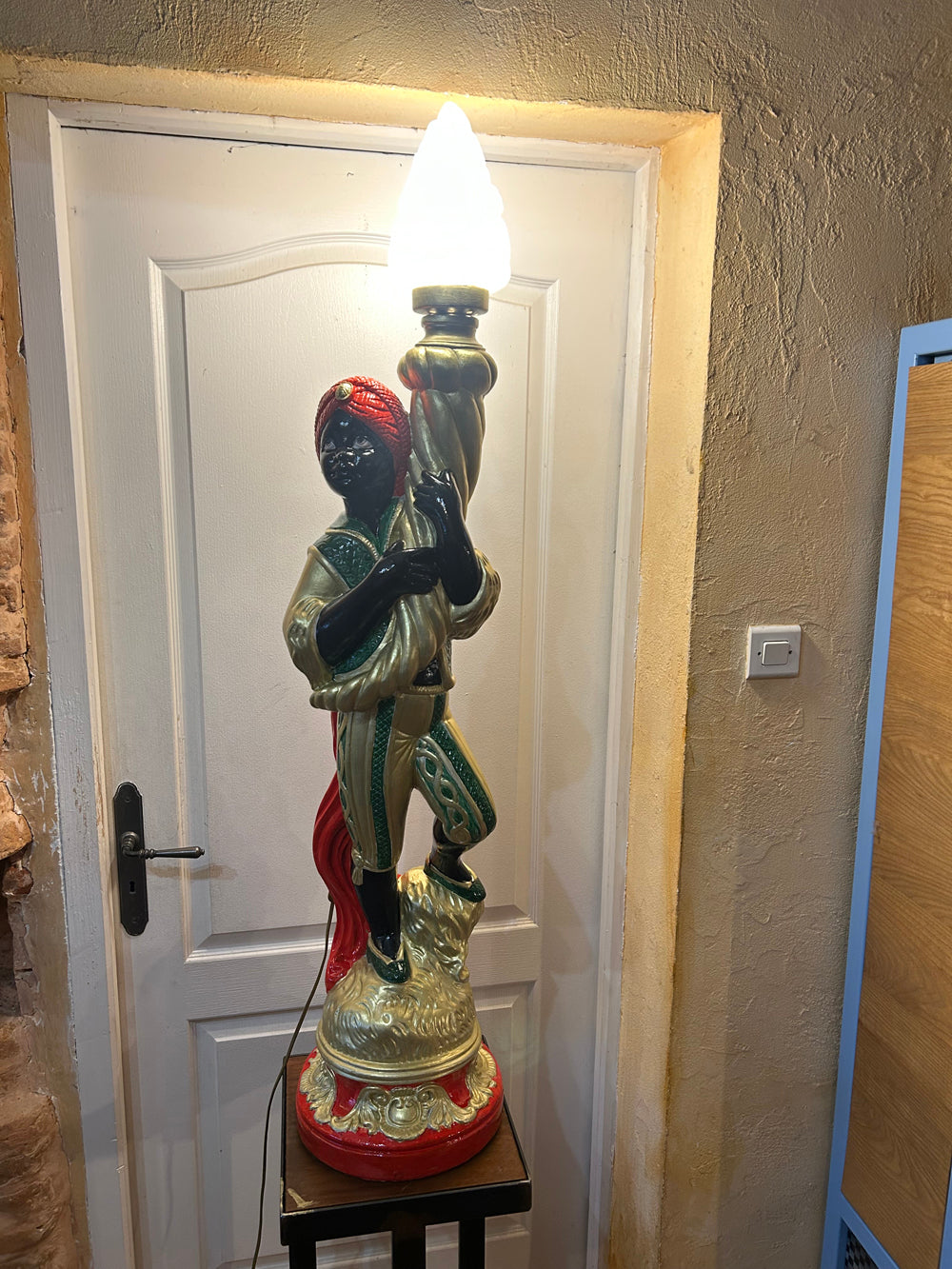 Porte torchère Maure Venicien 1930/50 - Réf 4619