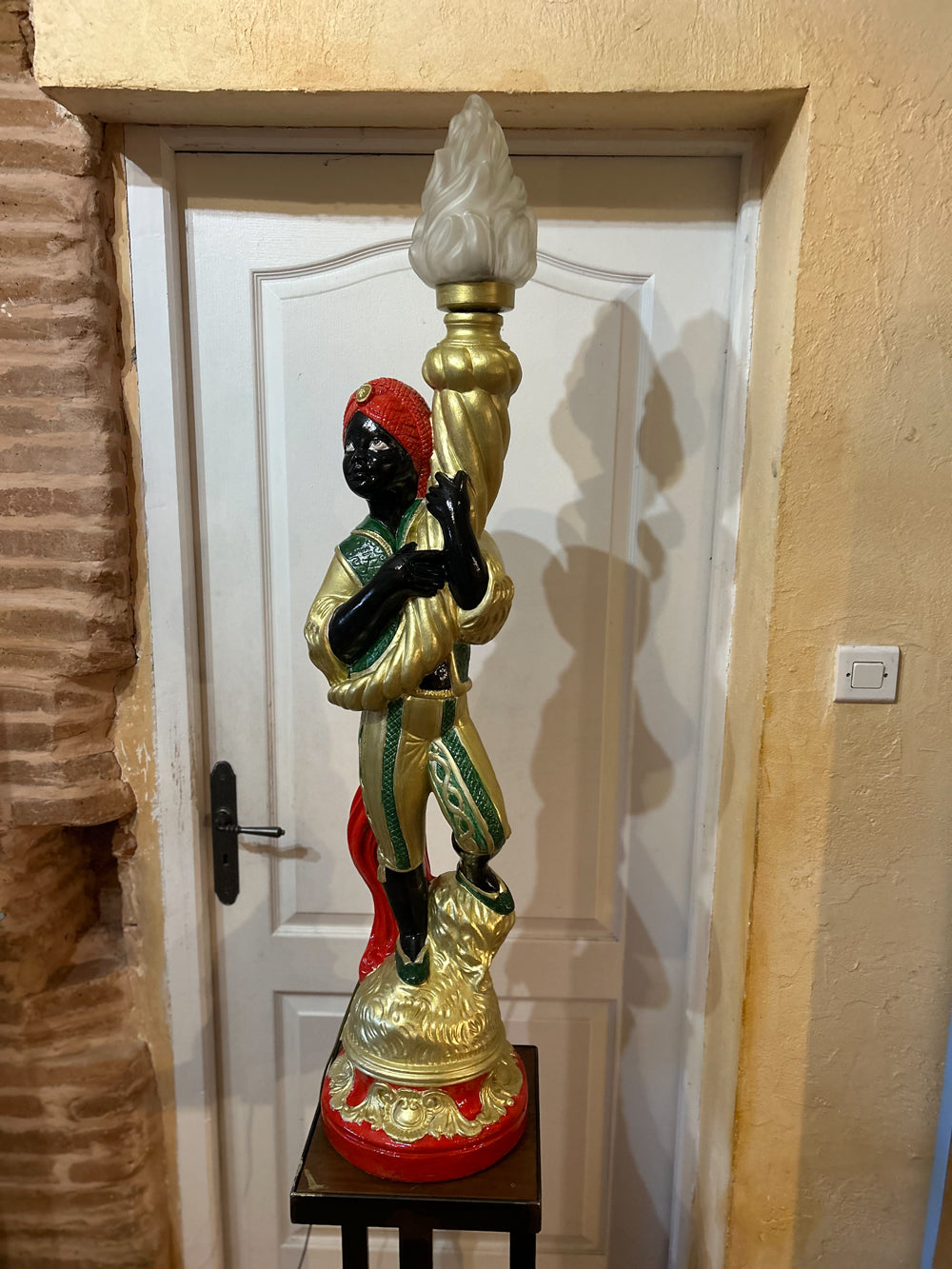 Porte torchère Maure Venicien 1930/50 - Réf 4619