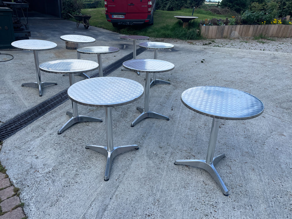 Table Bistro aluminium martelé Réf 4063