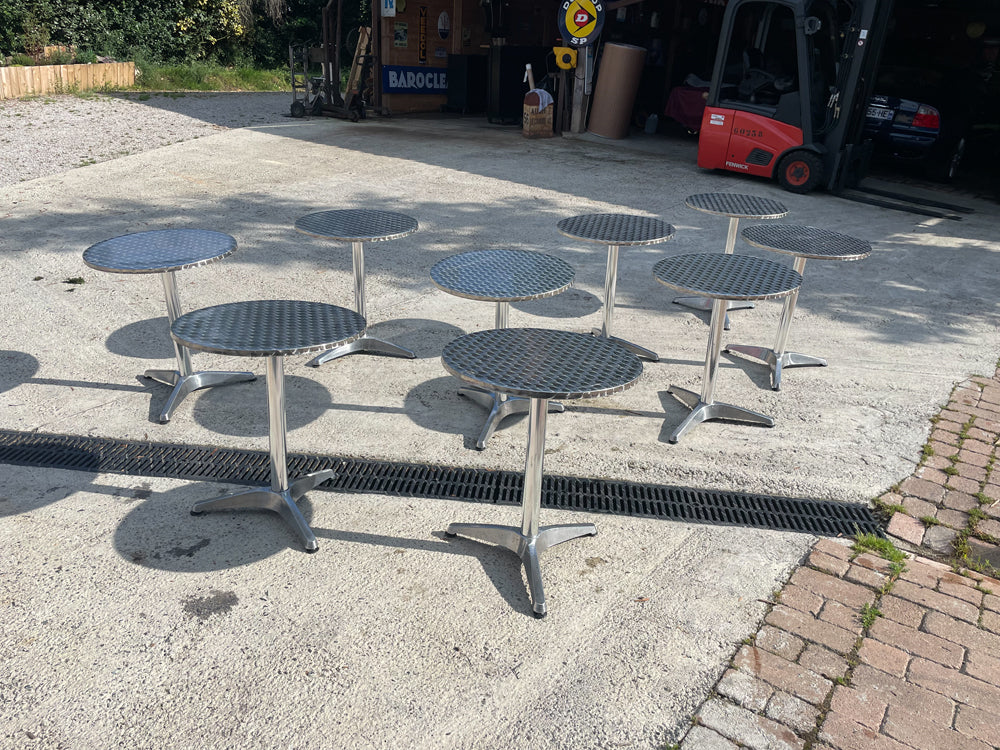 Table Bistro aluminium martelé Réf 4063