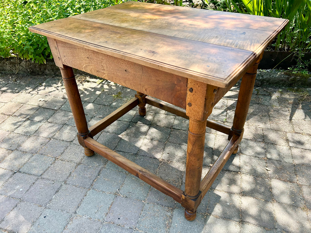 Table d'Appoint Noyer Massif 19ème Guéridon Napoléon III