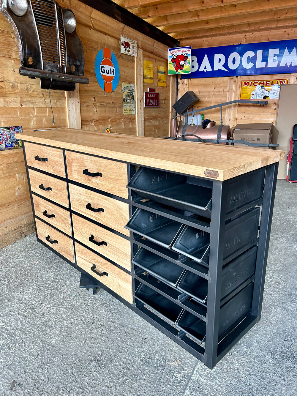 Buffet d'atelier 15 tiroirs Valentini Réf 4203