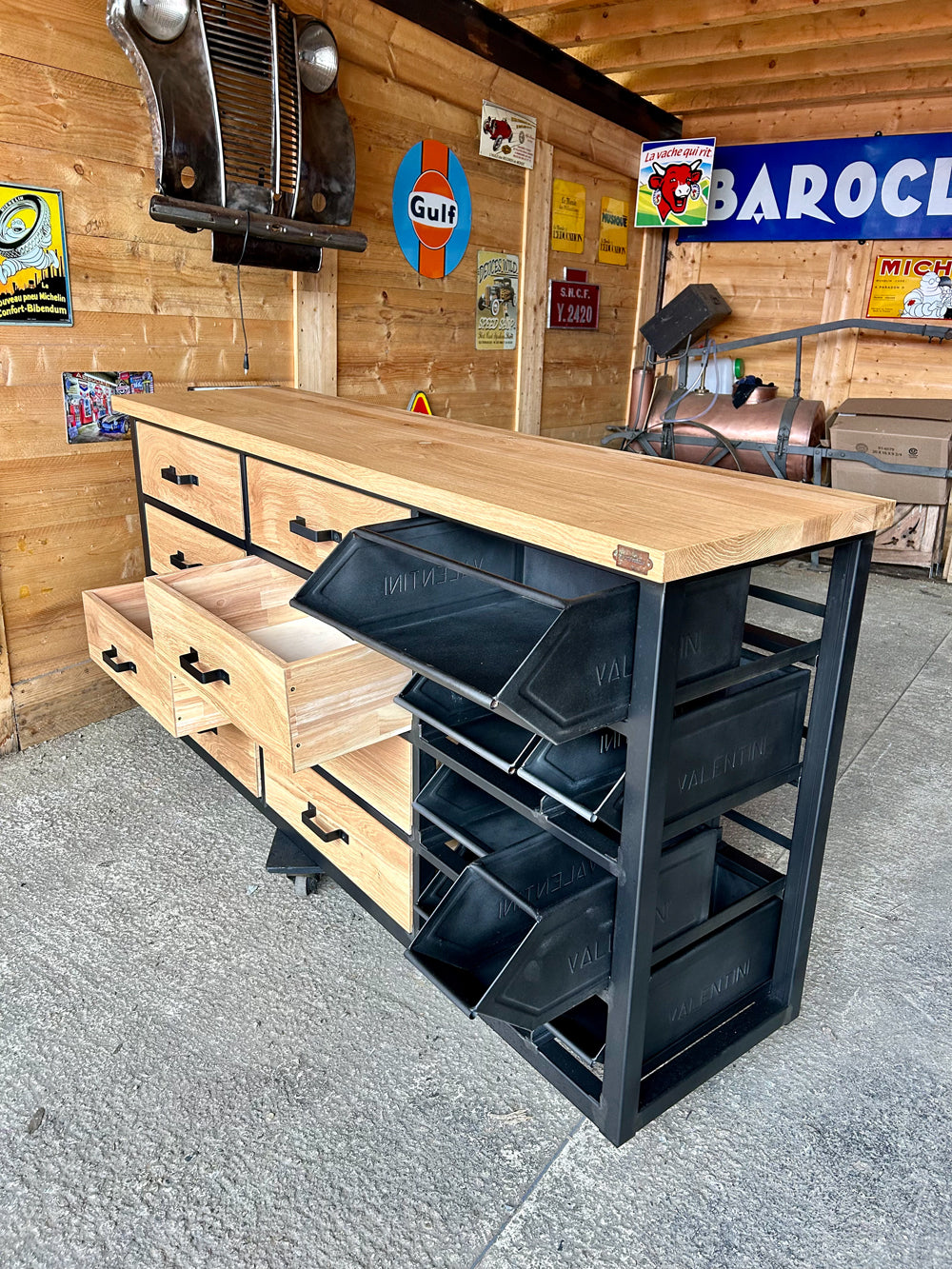 Buffet d'atelier 15 tiroirs Valentini Réf 4203