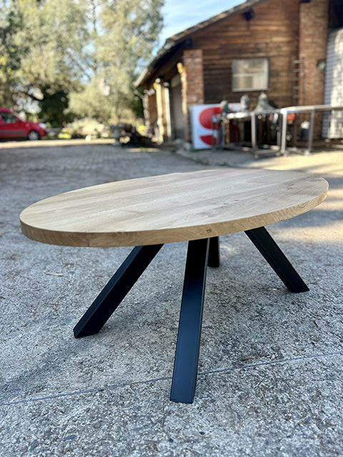 Table basse plateau Ellipse chêne RF4656