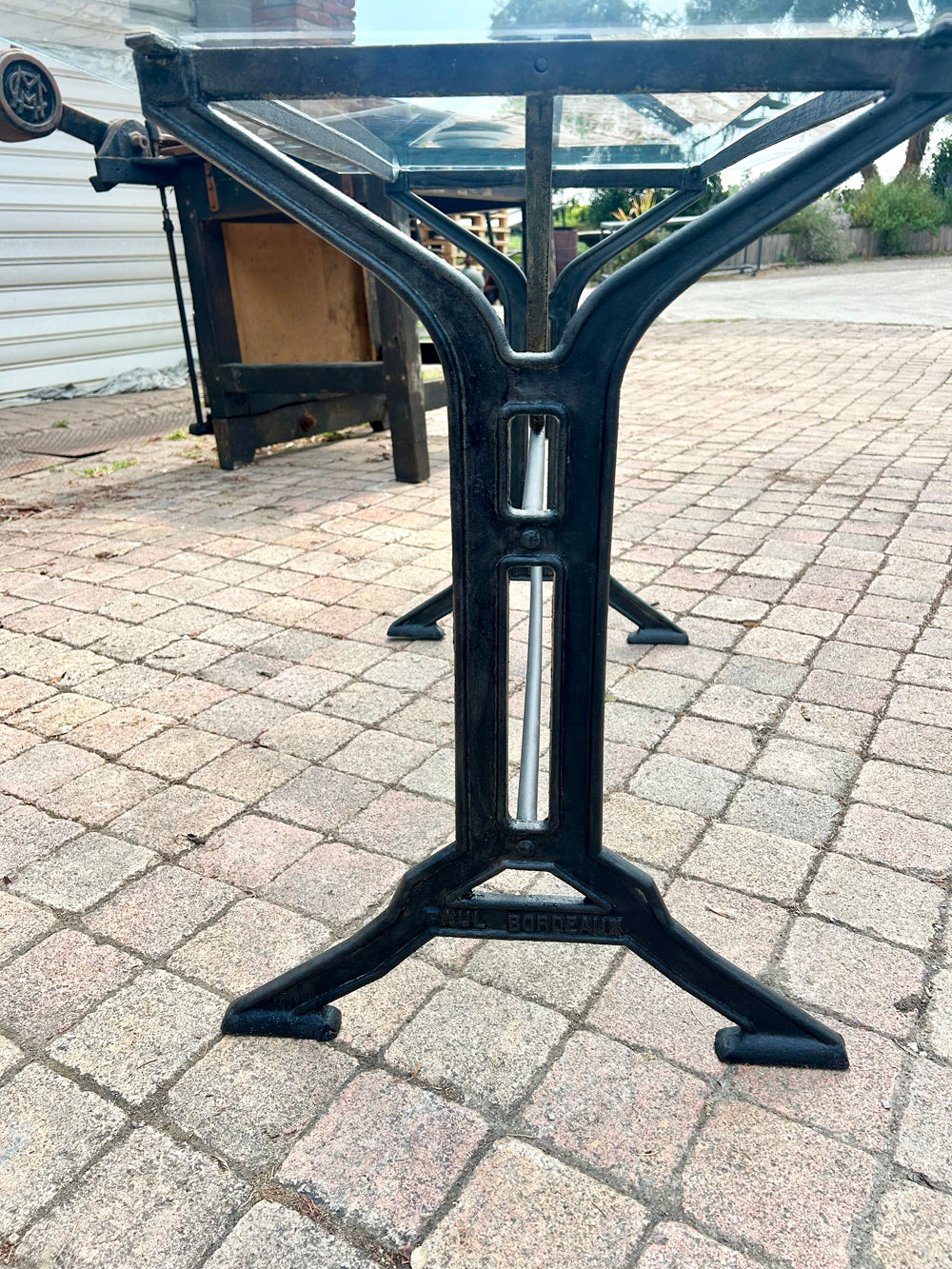 Table bistrot fonte et verre époque ART DECO Réf 4532