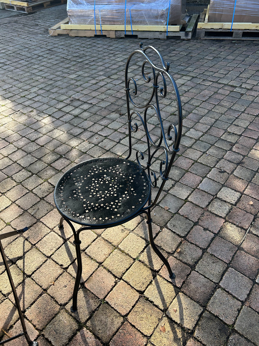Ensemble de jardin table et chaises forgée 1950 Réf 4418