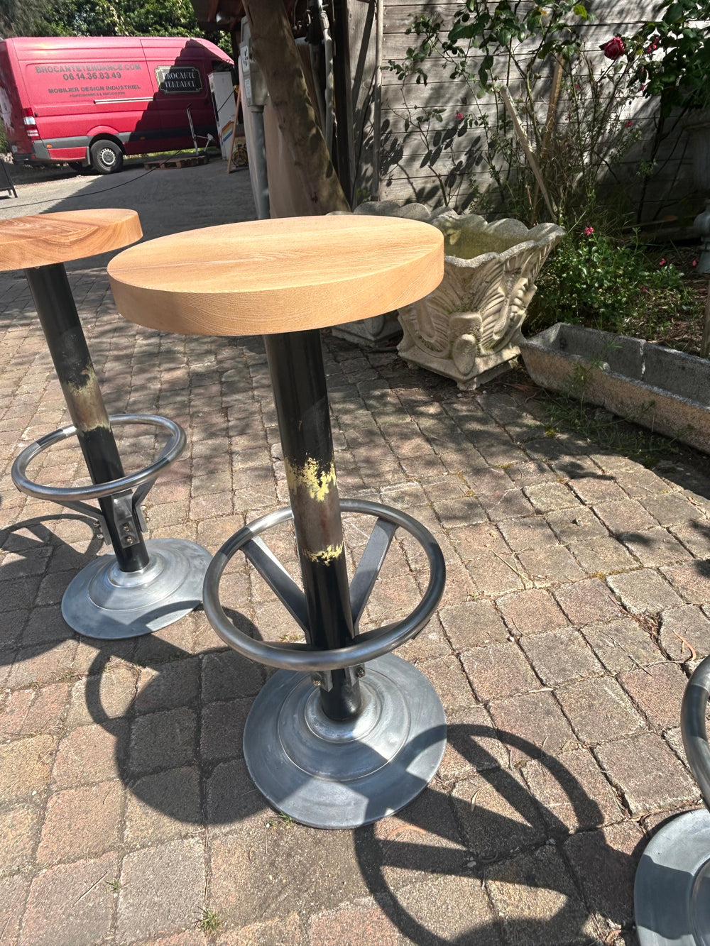 Lot de 4 tabourets bar vintage réf 4486