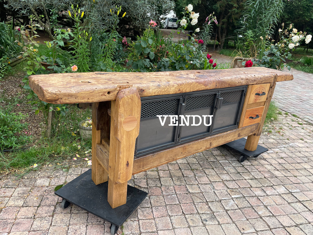 VENDU Grand établi menuiserie 1900 Réf 4068