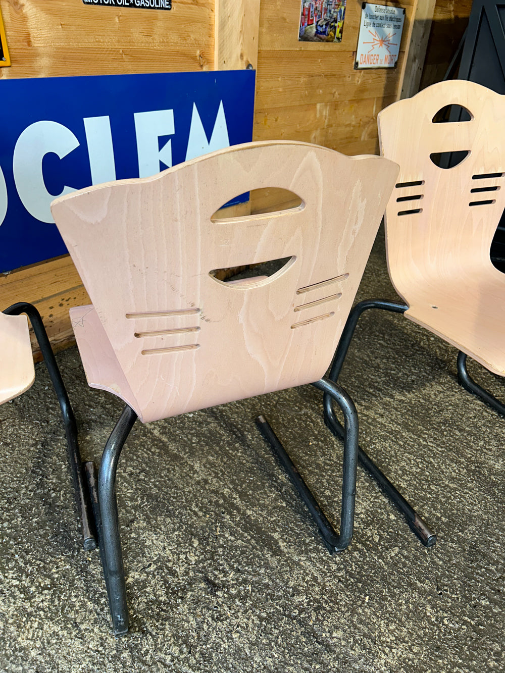 lot de 6 chaises collectivité pieds luge 1990/2000 Réf 4193