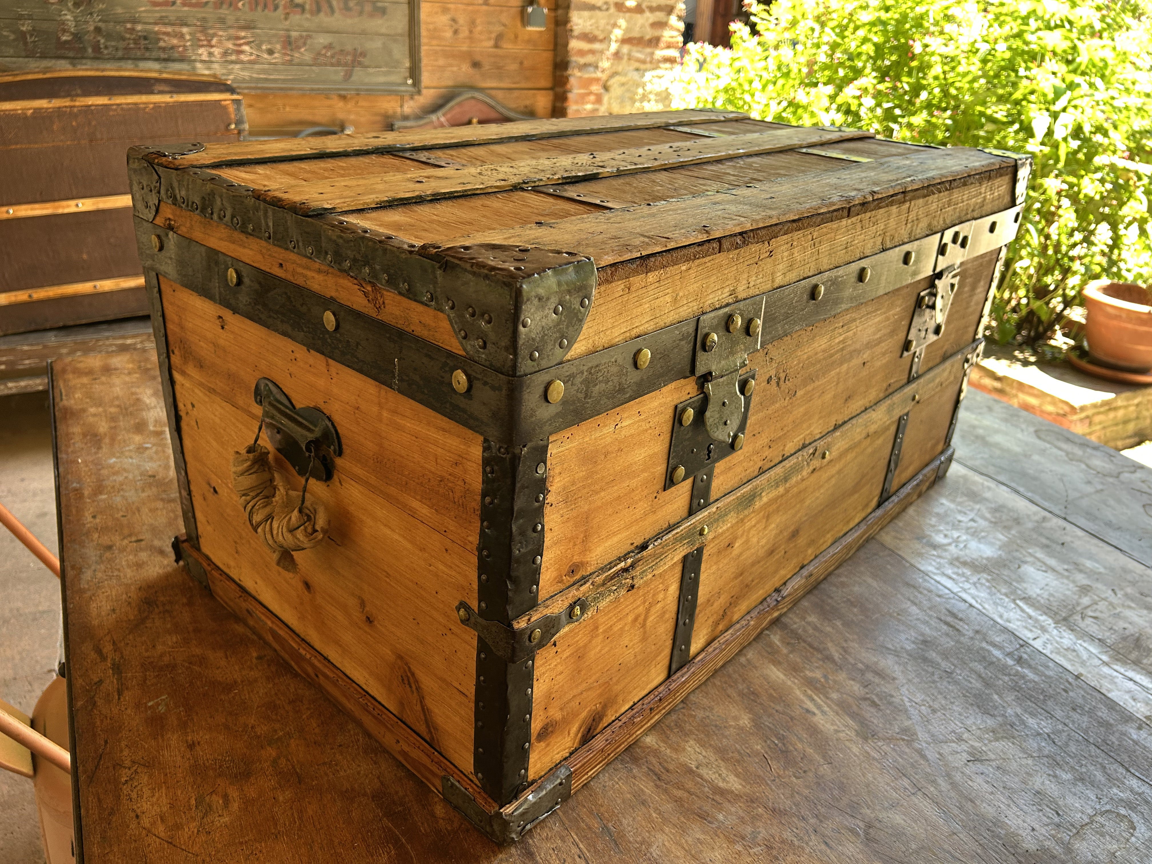 Malle de voyage bois 1900 - RF4736
