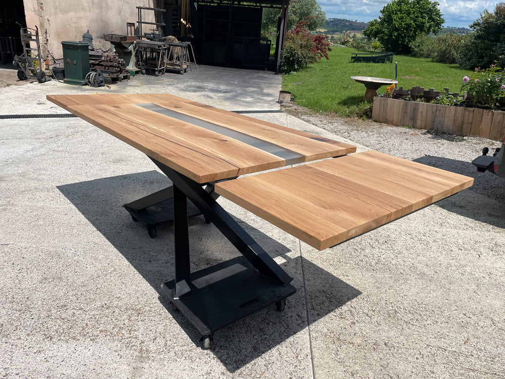 Table design industrielle avec rallonge Réf 4045 Prix de base : 1400