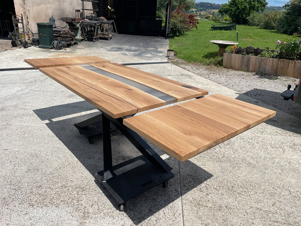 Table design industrielle avec rallonge Réf 4045 Prix de base : 1400