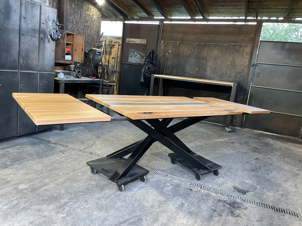 Table design industrielle avec rallonge Réf 4045 Prix de base : 1400