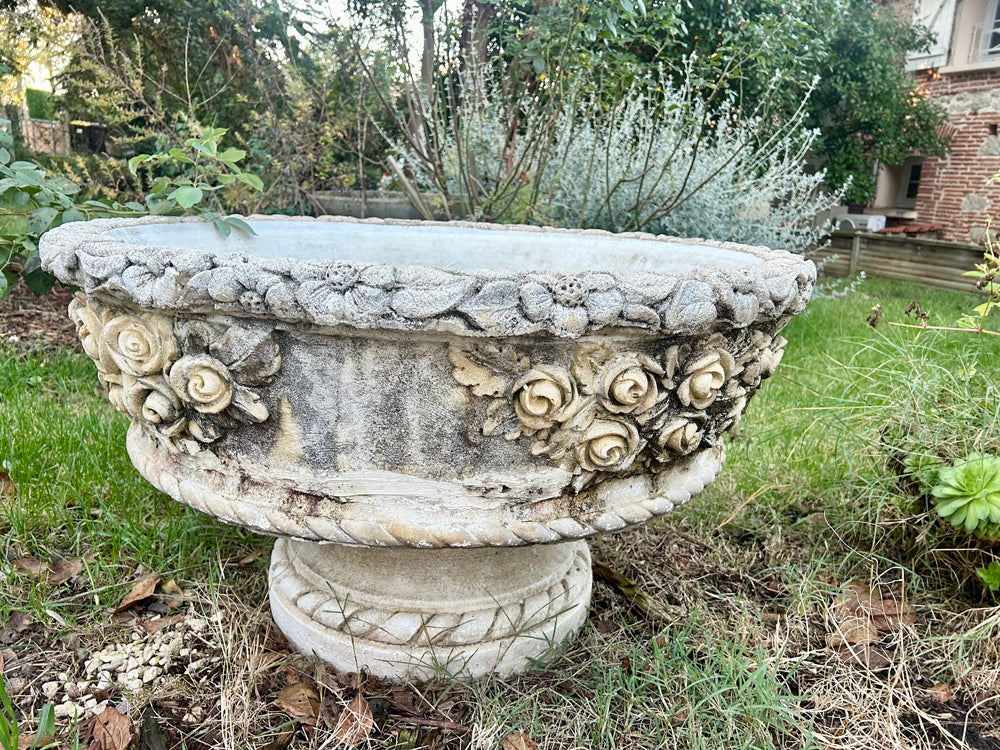 Très grande jardinière fleurie- Réf 4605