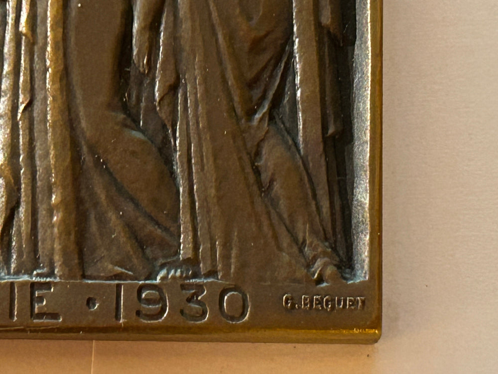 Triptyque bronze centenaire Algerie 1830/1930 - Réf 4617