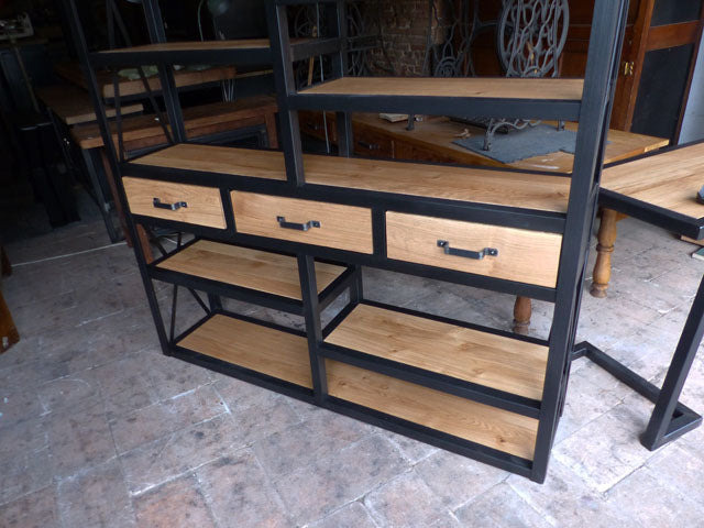 Bibliothèque design industriel déstructuré PRIX de base : 1690€ réf 3592